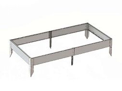 Оцинкованная грядка для теплицы (2 метра)