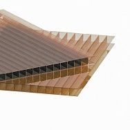 
            Сотовый поликарбонат 6 мм (2,1 х 6м, бронза йод)